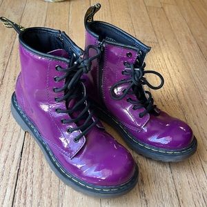 Dr. Martes purple boots size 3 great condition